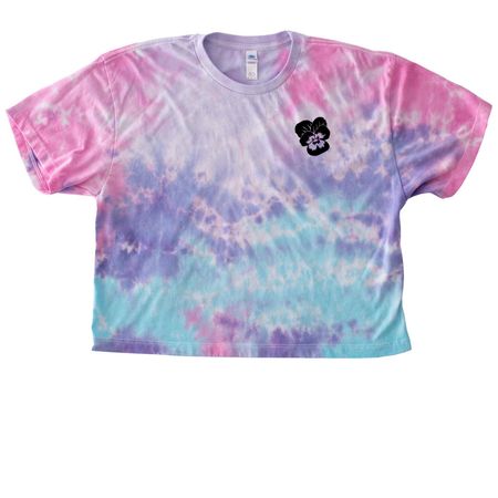 Queering the Field, a Cotton Candy Women's Tie Dye Cropped Tee