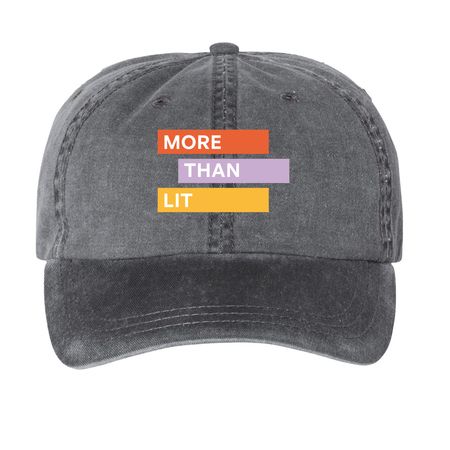 More Than Lit Supporter Hat&nbsp;, a Black Printed Pigment Dye Baseball Cap