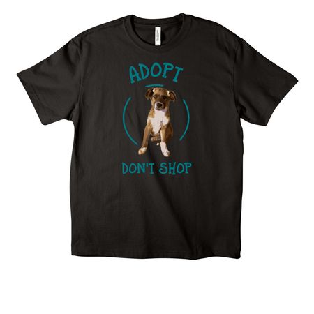 Adopt Don't Shop, a Black Unisex Heavyweight Tee