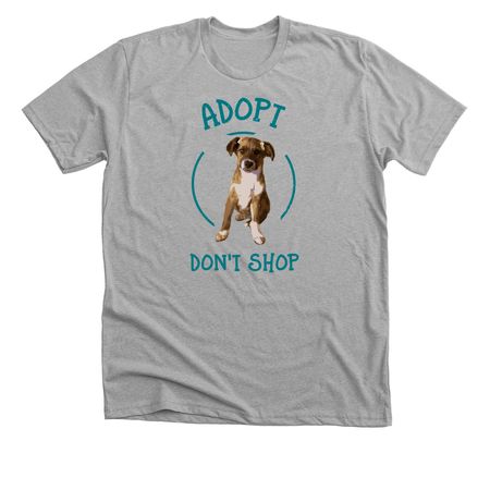 Adopt Don't Shop, a Athletic Heather Premium Unisex Tee