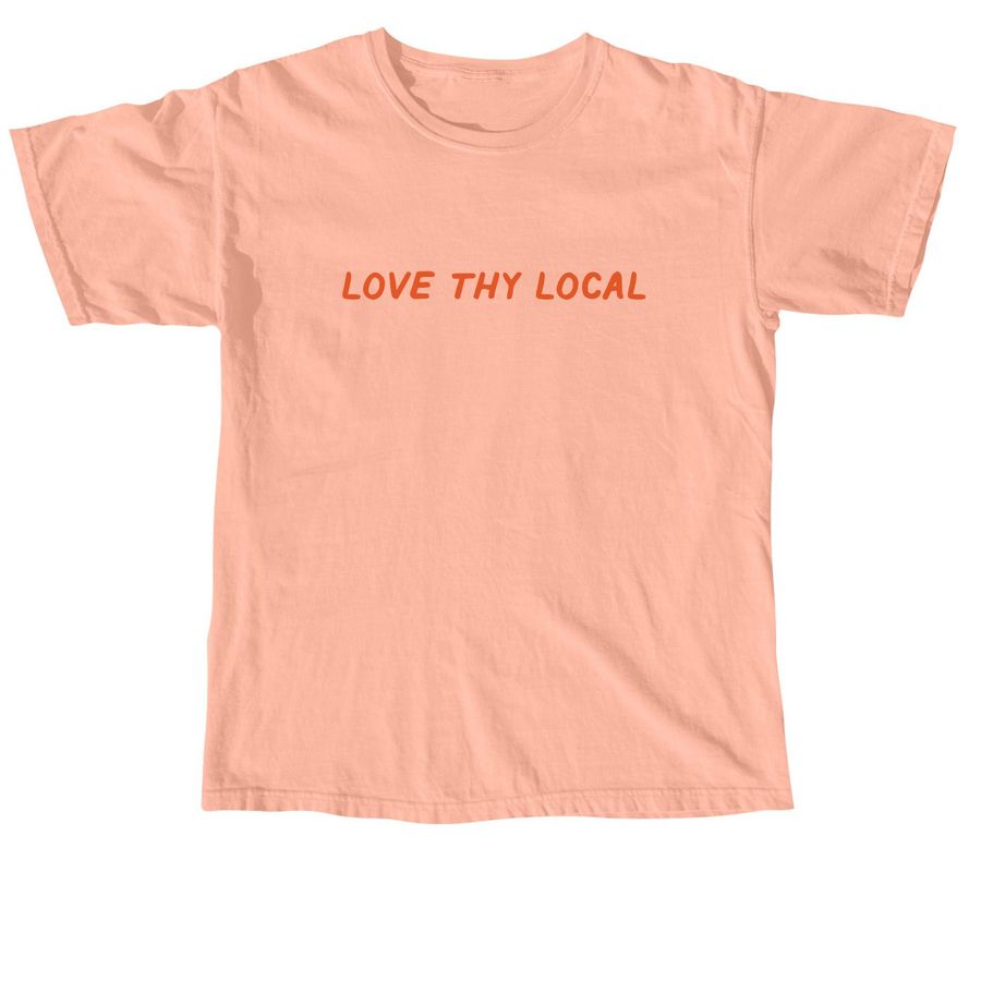 Love Thy Local Summer Tee, a Neon Cantaloupe Comfort Colors Unisex Tee