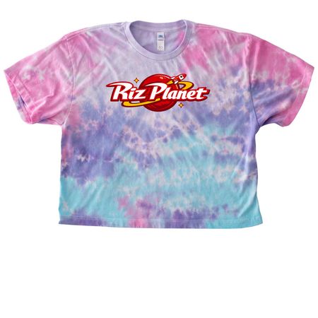 Riz Planet Collection, a Cotton Candy Women's Tie Dye Cropped Tee