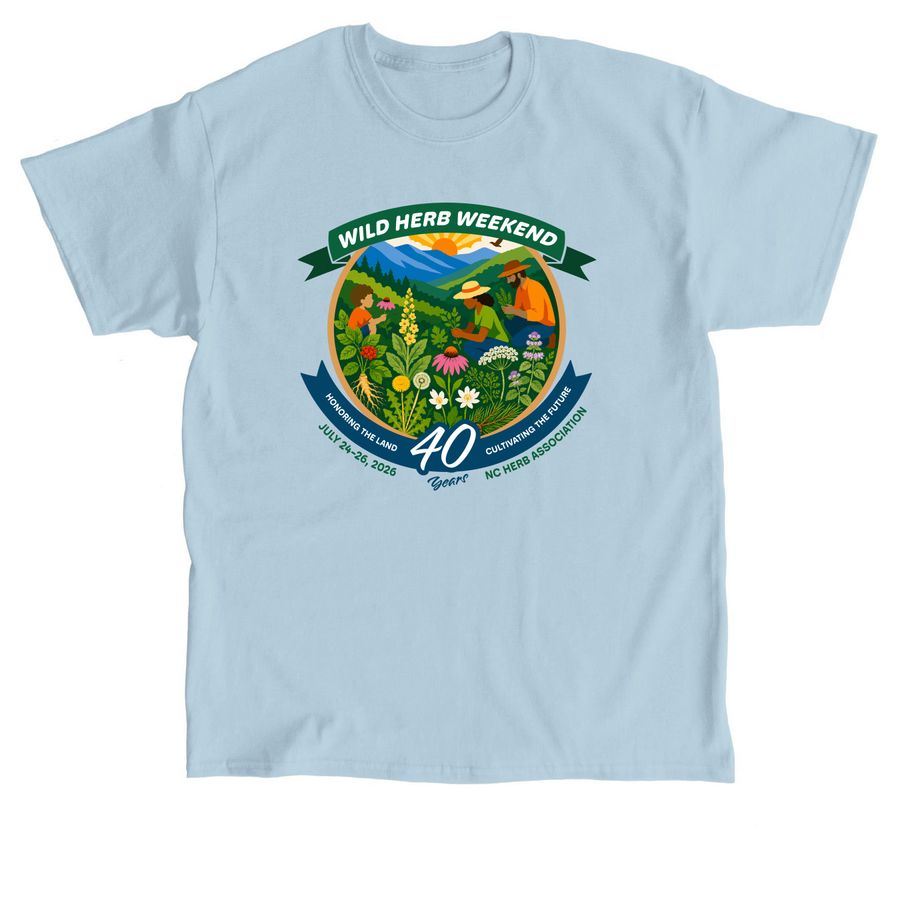 40th Year T-Shirt, a Light Blue Classic Unisex Tee