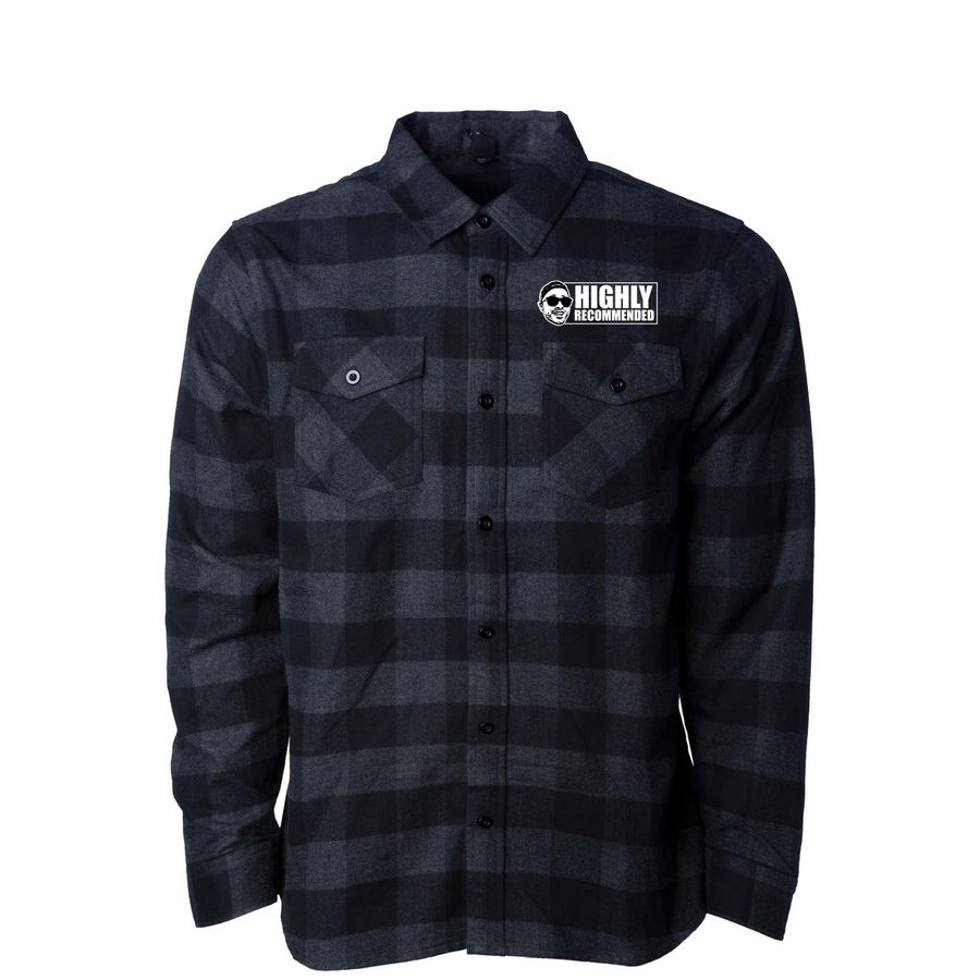 Plaid That Pops, a Charcoal Heather/ Black Unisex Flannel Shirt