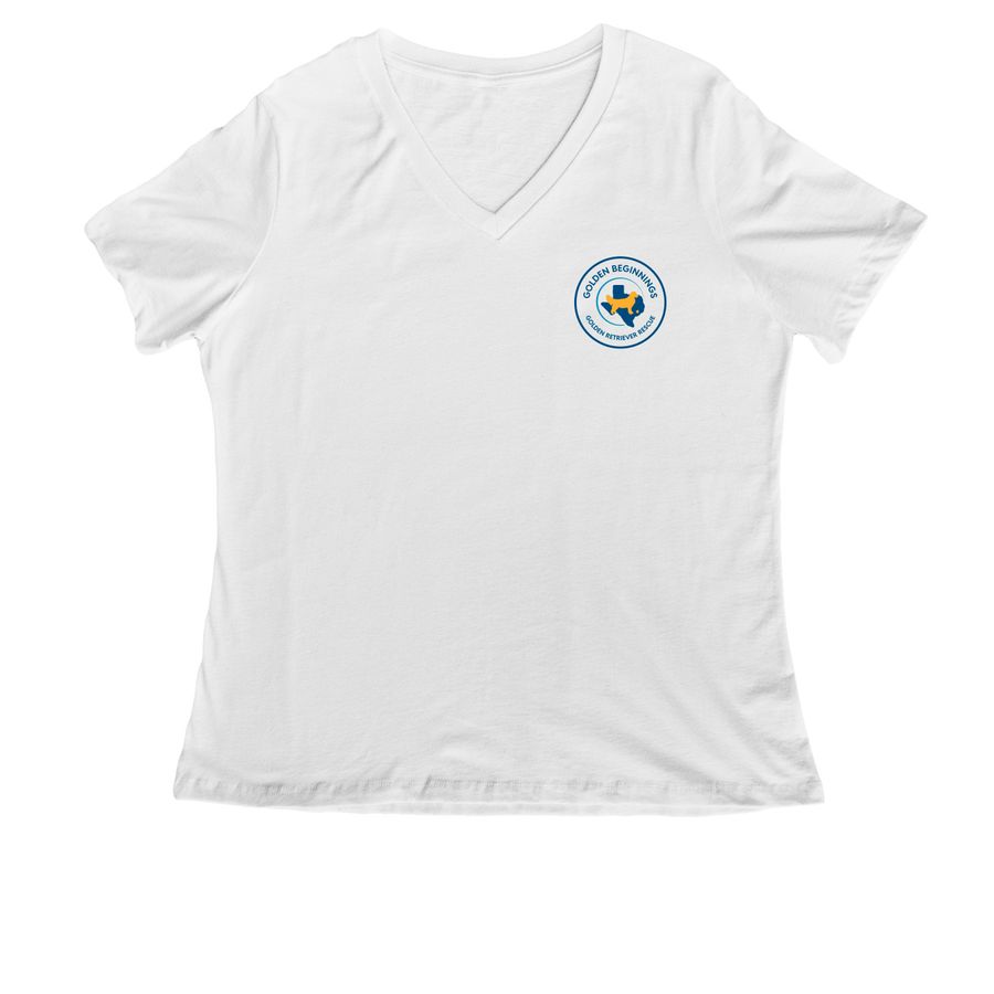 GBGRR V-Necks, a White Women's Relaxed V-Neck Tee