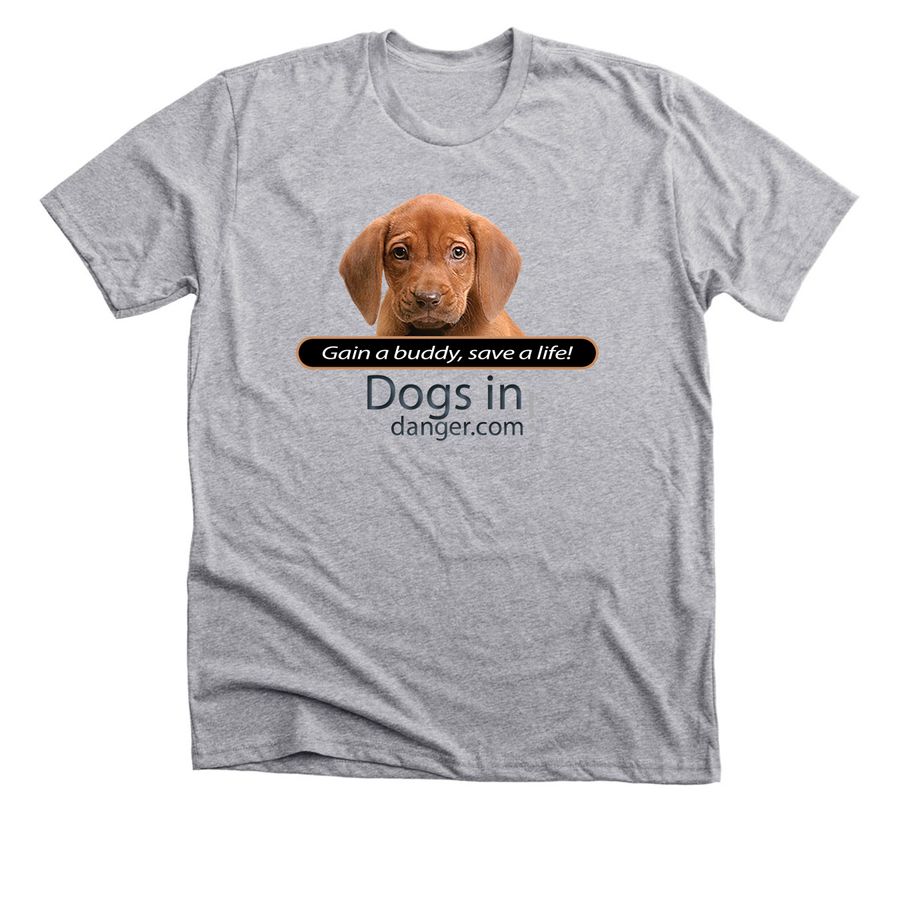 logo with dog youth and adult shirts, a Athletic Heather Premium Unisex Tee