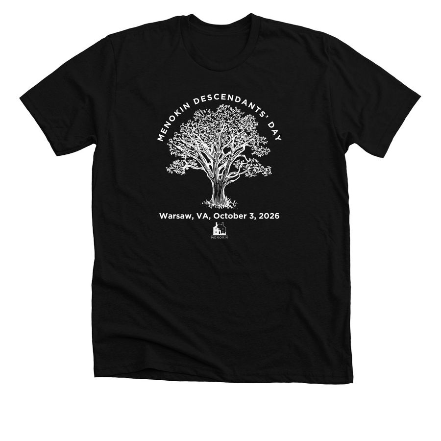 Menokin Descendants' Day 2026, a Solid Black Blend Premium Unisex Tee