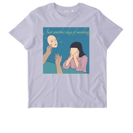 Masking, a Lavender Stanley/Stella Unisex Crafter Tee