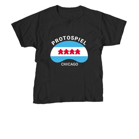 Protospiel Chicago, a Black Youth Unisex Tee
