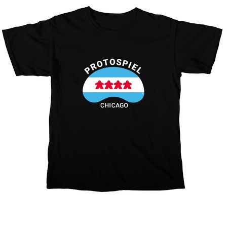 Protospiel Chicago, a Black Comfort Colors Unisex Tee