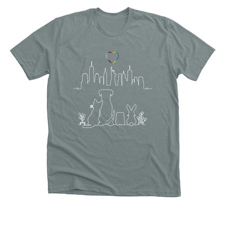 Boroughbred Pride 2026, a Heather Blue Storm Premium Unisex Tee