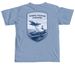 F/A-18 Carrier - Fly Navy Front, a Washed Denim Comfort Colors Unisex Tee (back-view)