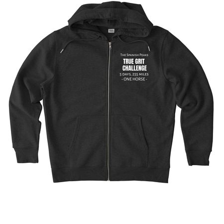 The 5 day True Grit Challenge&nbsp;, a Dark Heather Grey Stanley/Stella Unisex Cultivator 2.0 Zip Up Pullover Hoodie