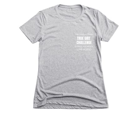 The 5 day True Grit Challenge&nbsp;, a Dark Heather Grey Women's Slim Fit Tee