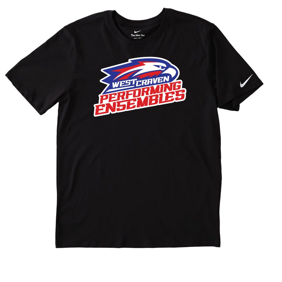 WCHS Performing Ensembles Activewear, a Black Nike Dri-FIT Jersey Blend Performance Tee