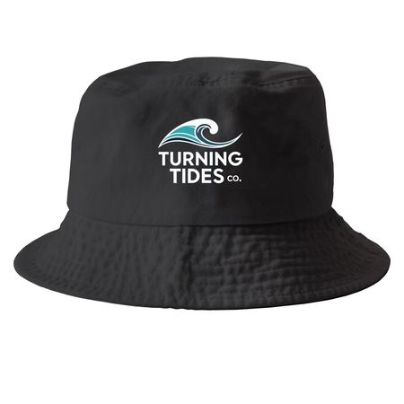 Turning Tides Signature Hat, a Black Printed Bucket Hat