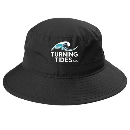 Turning Tides Signature Hat, a Black Printed UV Bucket Hat