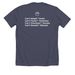 Educate, a Heather Midnight Navy Premium Unisex Tee (back-view)