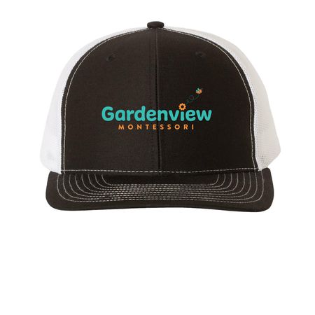 Hats, a Black/ White Printed Snapback Trucker Cap