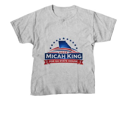 Youth Micah King for GA State House, a Sport Grey Youth Unisex Tee