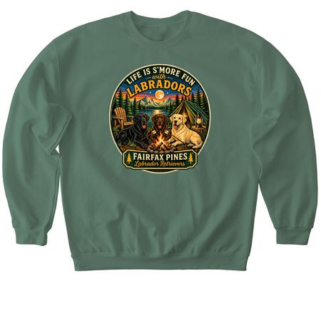 2026 FFP Camp Shirts, a Military Green Softstyle Crewneck Sweatshirt