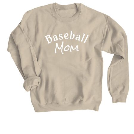 Baseball Mom, a Sand Crewneck Sweatshirt