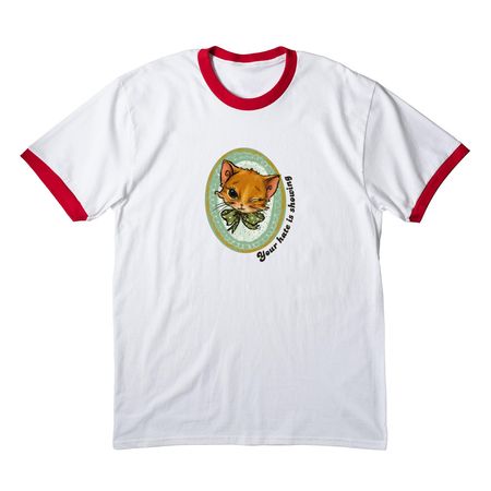 Your Hate is Showing, a White/ Red Cotton Ringer Tee