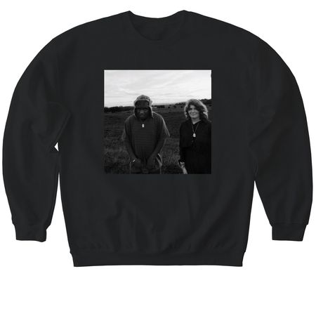 Loves his Gf, a Black Softstyle Crewneck Sweatshirt