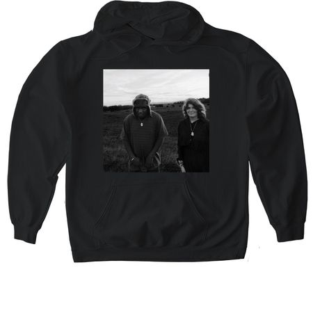 Loves his Gf, a Black Gildan Softstyle Pullover Hoodie