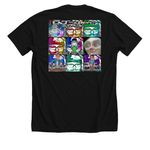 Buggin out, a Solid Black Blend Premium Unisex Tee (back-view)