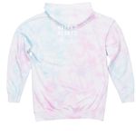 HAPPY Classic, a Cotton Candy Tie Dye Pullover Hoodie (back-view)