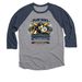 Doggers 3/4 Baseball Tee, a Vintage Navy and Premium Heather 3/4 Sleeve Baseball Tee