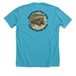 World Turtle Day? 2026 - TSA Logo, a Heather Aqua Premium Unisex Tee (back-view)