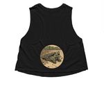 World Turtle Day? 2026 - TSA Logo, a Solid Black Blend Women?s Cropped Racerback Tank (back-view)
