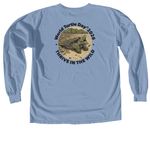 World Turtle Day? 2026 - TSA Logo, a Washed Denim Comfort Colors Long Sleeve Tee (back-view)