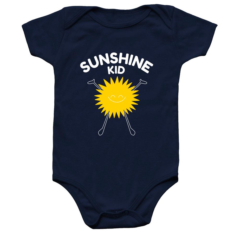 Sunshine Kid Onesie, a Navy Infant Onesie