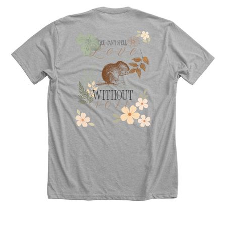 Vole Love, a Athletic Heather Premium Unisex Tee (back-view)