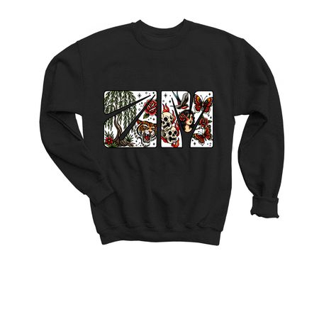 American Traditional, a Black Youth Crewneck Sweatshirt