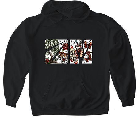 American Traditional, a Black Gildan Softstyle Pullover Hoodie