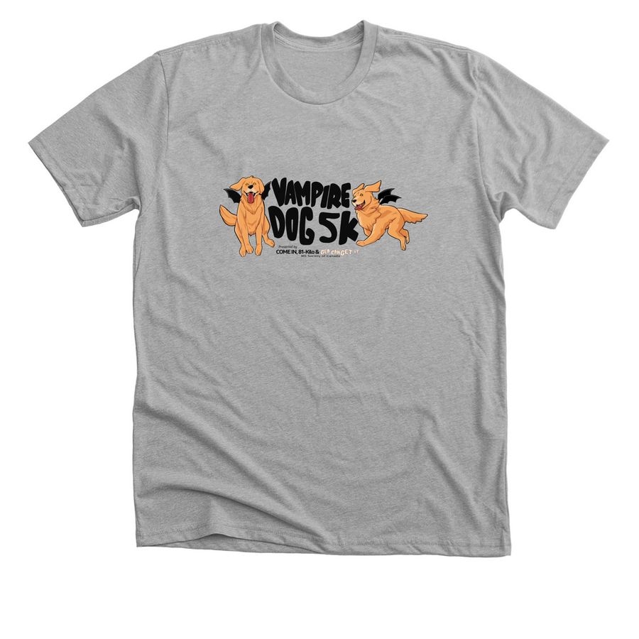 Vampire Dog 5K (Wings!), a Athletic Heather Premium Unisex Tee