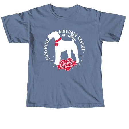 Sunshine Airedale Rescue, a Blue Jean Comfort Colors Unisex Tee