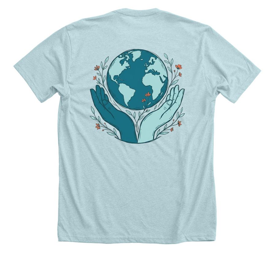 COTAD- Support the World, a Heather Ice Blue Premium Unisex Tee