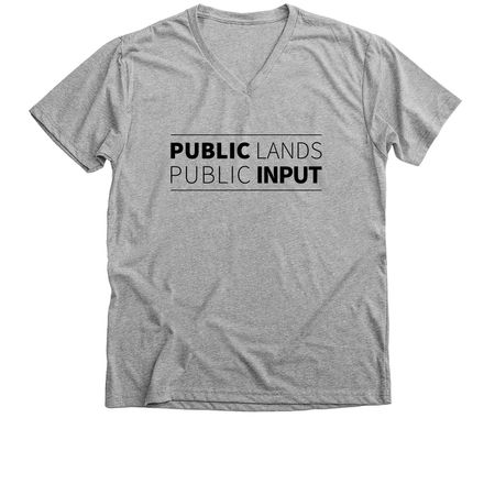 Public Lands - Public Input, a Athletic Heather Premium V-Neck Tee