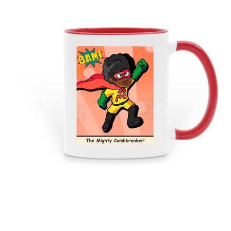 Mighty Combbreaker Mugs, a Red Two-Tone Ceramic Mug