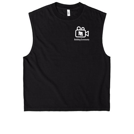 Building Community&nbsp;, a True Black Heavyweight Garment Dye Muscle Tee