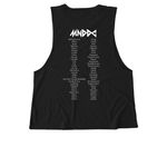 Disc Dogz at State Champz - Dog Names&nbsp;, a Deep Black Allmade Eco Triblend Women?s Muscle Tank (back-view)