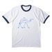 1991 Gear, a White/ Navy Cotton Ringer Tee