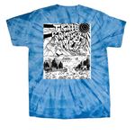 Tye Dye Running Dog, a Baby Blue Classic Tie Dye Tee (back-view)