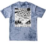 Tye Dye Running Dog, a Ocean Comfort Colors Colorblast Tee (back-view)