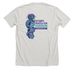 HUSTLE FOR HUDSON, a Heather Cement Premium Unisex Tee (back-view)